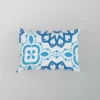 White Blue Mexican Pattern Pillow Case