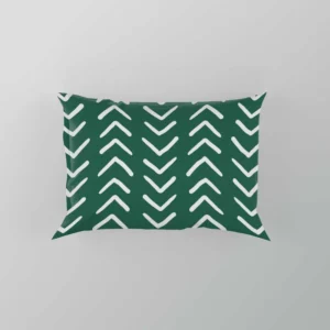 White Chevron Design On Green Pillow Case