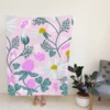 White Daisy Flower Spring Clover Flower Fleece Blanket