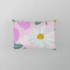 White Daisy Flower Spring Clover Flower Pillow Case