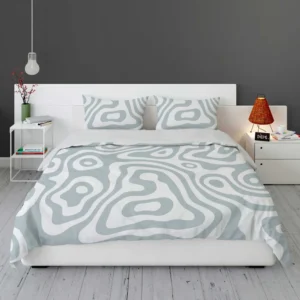 White Map Cartography Pattern Bedding Set 1