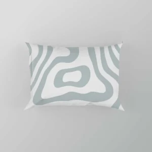 White Map Cartography Pattern Pillow Case