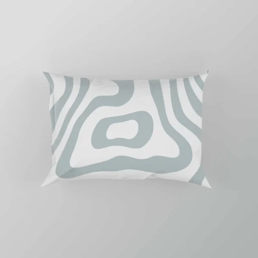 White Map Cartography Pattern Pillow Case