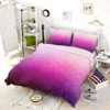 White Pink Purple Gradient Poly Bedding Set