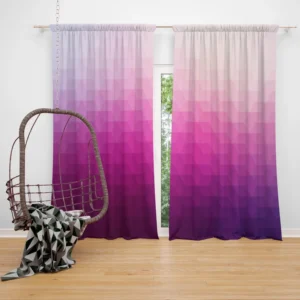 White Pink Purple Gradient Poly Curtain