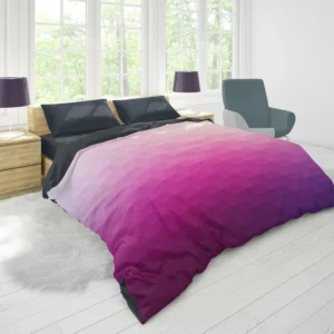 White Pink Purple Gradient Poly Duvet Cover 1