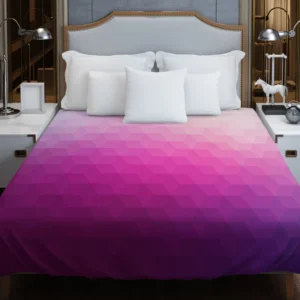 White Pink Purple Gradient Poly Duvet Cover