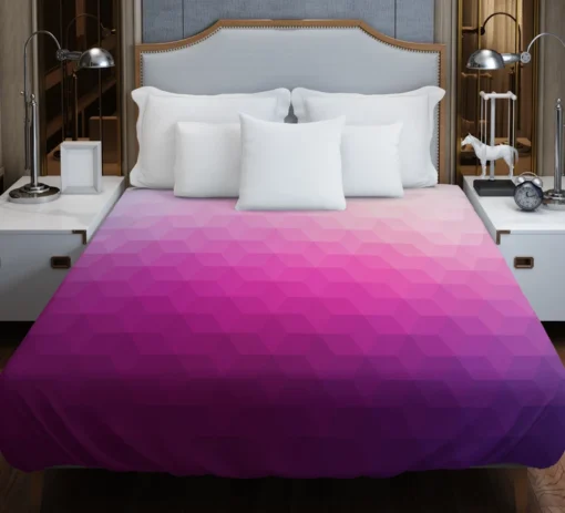 White Pink Purple Gradient Poly Duvet Cover