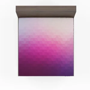 White Pink Purple Gradient Poly Fitted Sheet