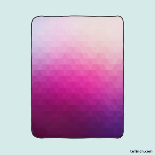 White Pink Purple Gradient Poly Fleece Blanket 1