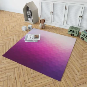 White Pink Purple Gradient Poly Rug 1