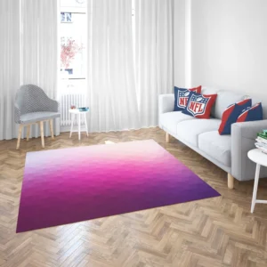 White Pink Purple Gradient Poly Rug 2