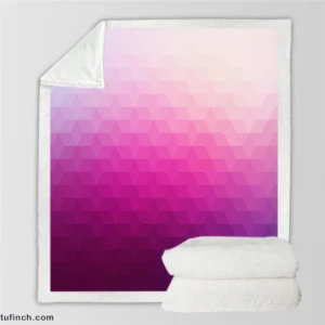 White Pink Purple Gradient Poly Sherpa Fleece Blanket