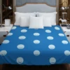 White Polka Dot On Blue Duvet Cover