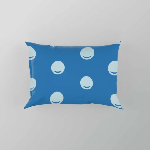 White Polka Dot On Blue Pillow Case