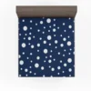 White Polka Dots On Deep Sapphire Fitted Sheet