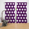 White Polka Dots On Purple Curtain