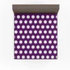 White Polka Dots On Purple Fitted Sheet