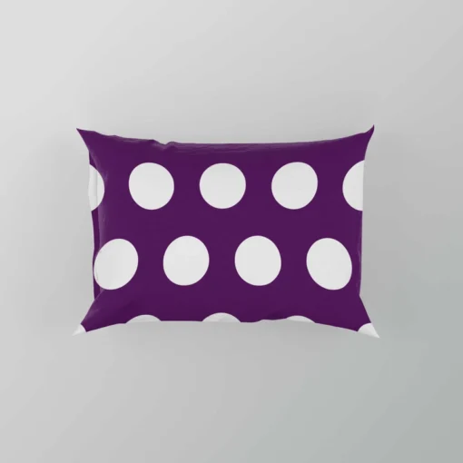 White Polka Dots On Purple Pillow Case