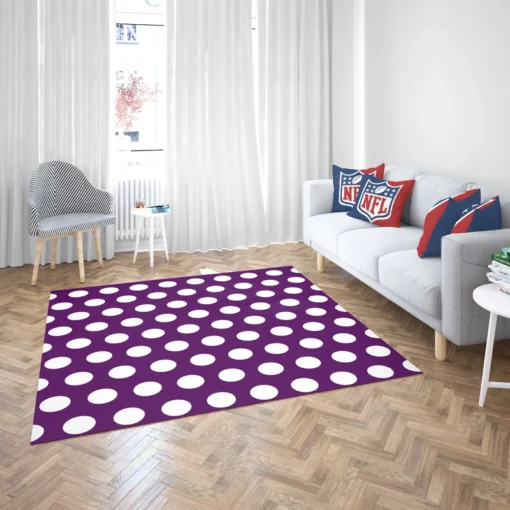 White Polka Dots On Purple Rug 2