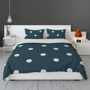 White Polka Dots Pattern Bedding Set 1