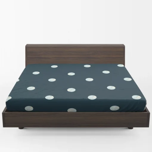 White Polka Dots Pattern Fitted Sheet 1