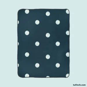 White Polka Dots Pattern Fleece Blanket 1