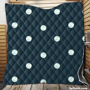 White Polka Dots Pattern Quilt Blanket