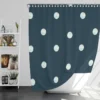 White Polka Dots Pattern Shower Curtain