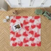 White Red With Love Hearts Design Rug