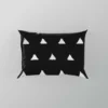 White Small Triangle Black Background Pillow Case