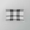 White Thunder Black Checkered Plaid Pillow Case