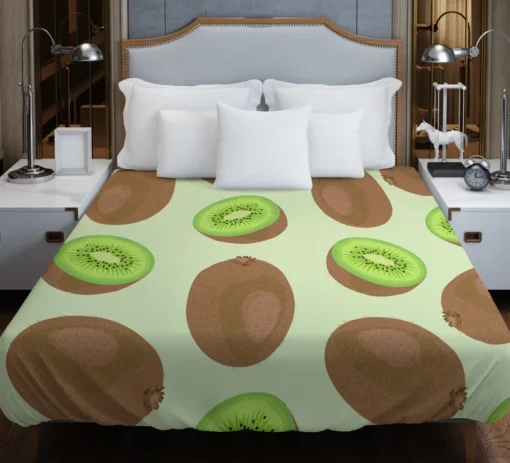 Whole Kiwi Cut Piece Pattern Duvet Cover