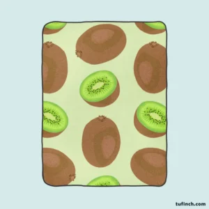 Whole Kiwi Cut Piece Pattern Fleece Blanket 1