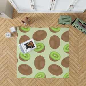 Whole Kiwi Cut Piece Pattern Rug