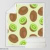 Whole Kiwi Cut Piece Pattern Sherpa Fleece Blanket