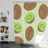 Whole Kiwi Cut Piece Pattern Shower Curtain