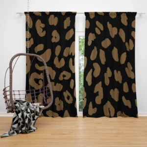 Wild Jaguar Print Pattern Curtain