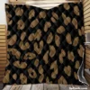 Wild Jaguar Print Pattern Quilt Blanket