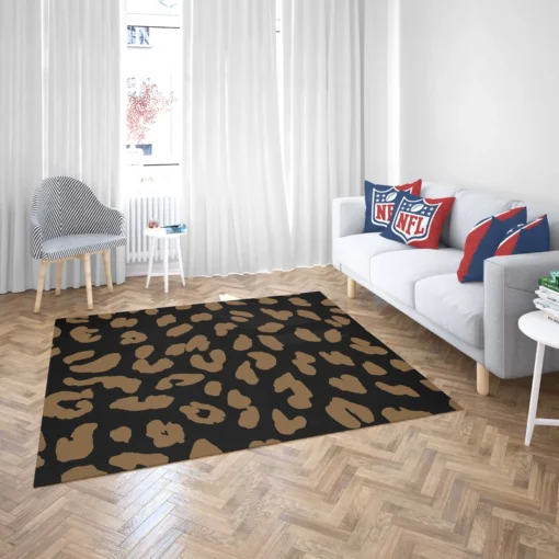 Wild Jaguar Print Pattern Rug 2