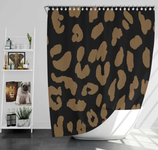 Wild Jaguar Print Pattern Shower Curtain