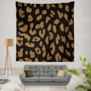 Wild Jaguar Print Pattern Wall Tapestry