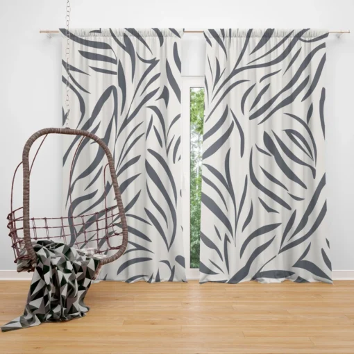 Wild Leafy Minimalistic Curtain