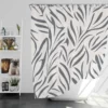 Wild Leafy Minimalistic Shower Curtain