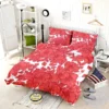 Wild Scarlet Flowers Pattern Bedding Set