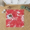 Wild Scarlet Flowers Pattern Rug