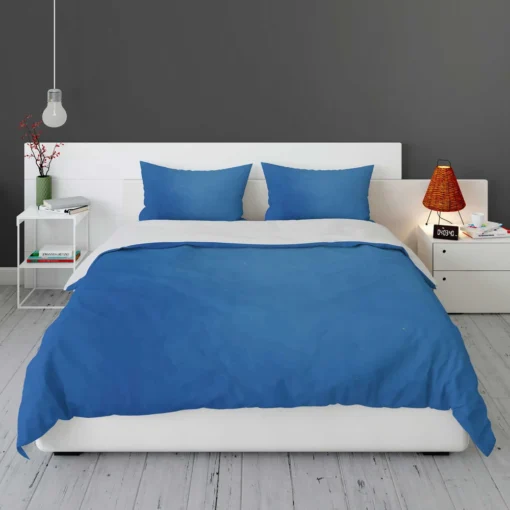 Windows Blue Solid Color Bedding Set 1