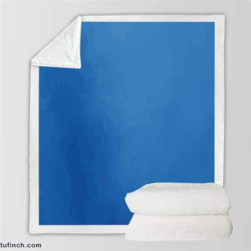 Windows Blue Solid Color Sherpa Fleece Blanket