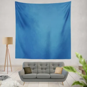 Windows Blue Solid Color Wall Tapestry