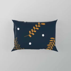 Winter Night Leaves Pillow Case